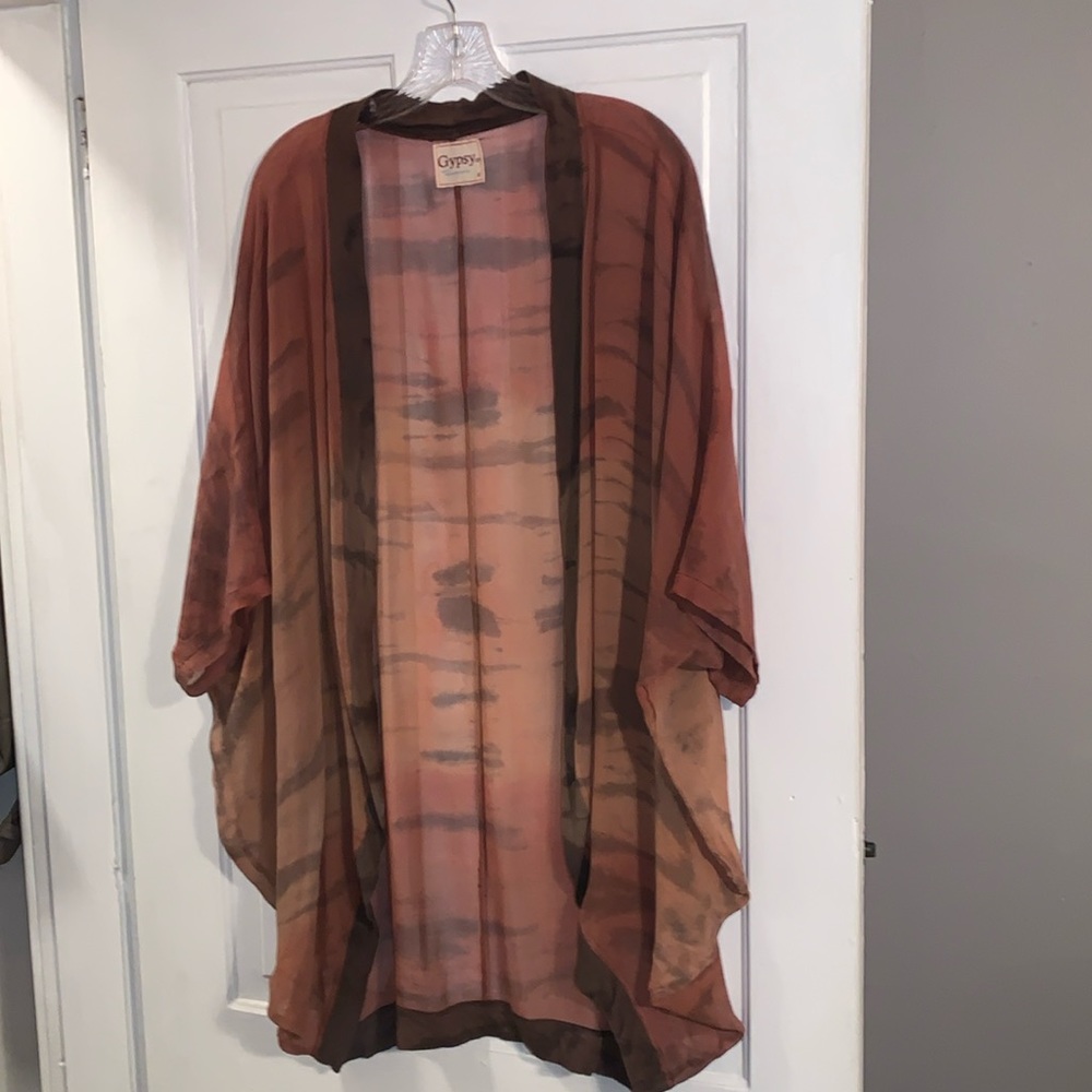 Gypsy 05 printed, sheer shaw/cardigan